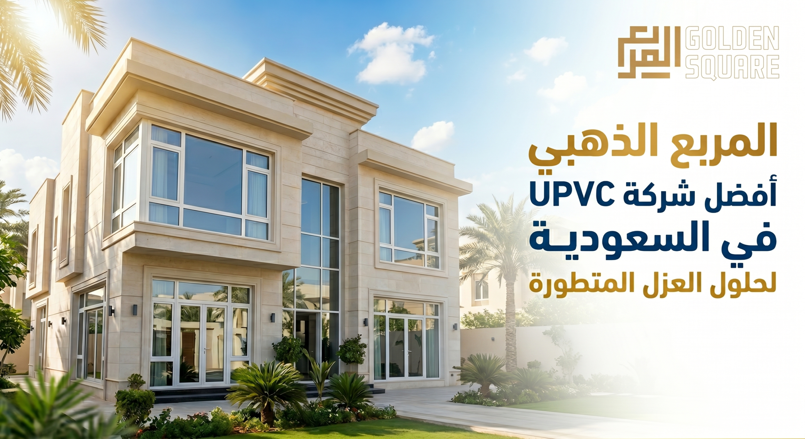 "المربع الذهبي أفضل شركة UPVC في السعودية لحلول العزل المتطورة"