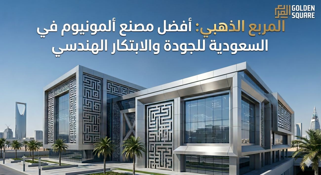 المربع الذهبي أفضل مصنع ألمونيوم في السعودية للجودة والابتكار الهندسي