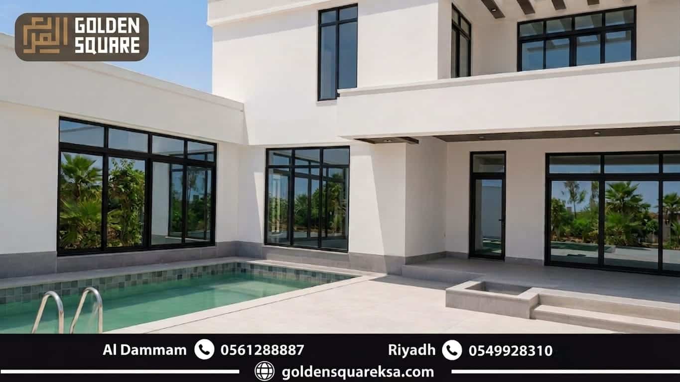 ألوان وتشطيبات نوافذ UPVC المتاحة